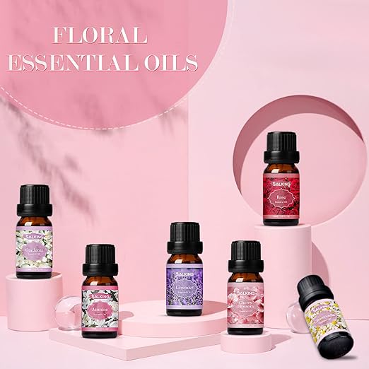 SALKING Essential Oils Set - 6 x 10ml Premium Aromatherapy Fragrance Oils