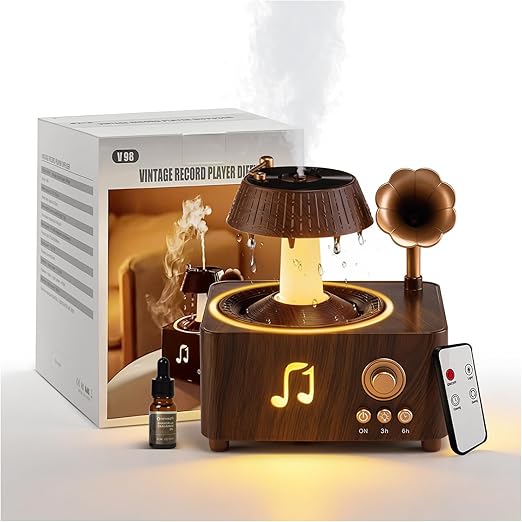Rain Cloud Aroma Diffuser – 250ml Ultrasonic Humidifier with Raindrop Sound & Remote